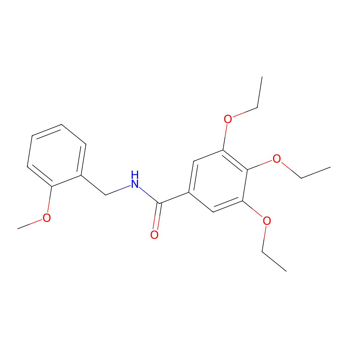 3,4,5-triethoxy-N-[(2-methoxyphenyl)methyl]benzamide molecular structure, CAS 346704-35-6