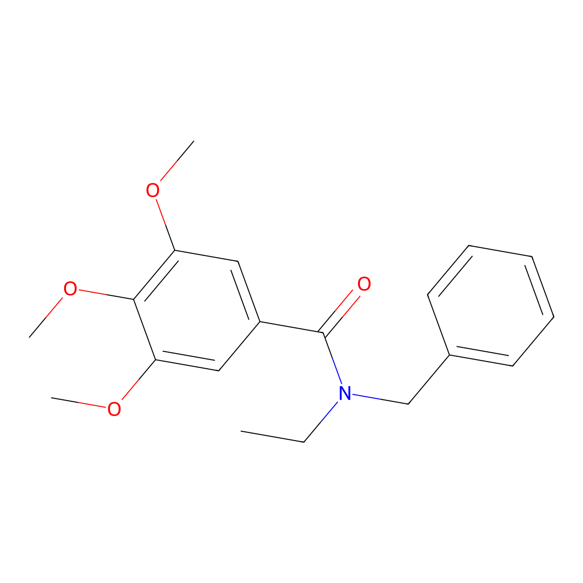 N-benzyl-N-ethyl-3,4,5-trimethoxybenzamide molecular structure, CAS 346704-39-0