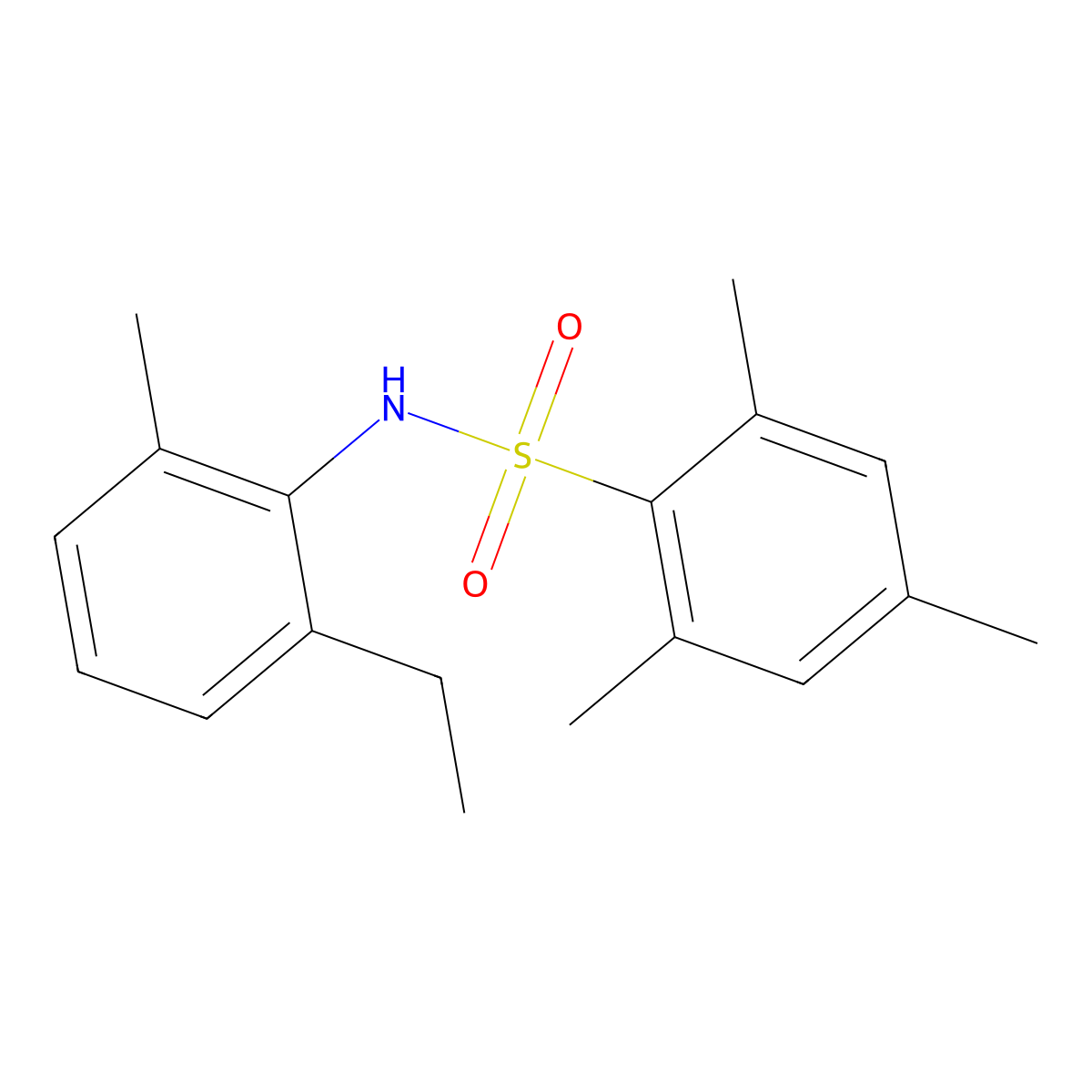 N-(2-ethyl-6-methylphenyl)-2,4,6-trimethylbenzenesulfonamide molecular structure, CAS 346704-42-5
