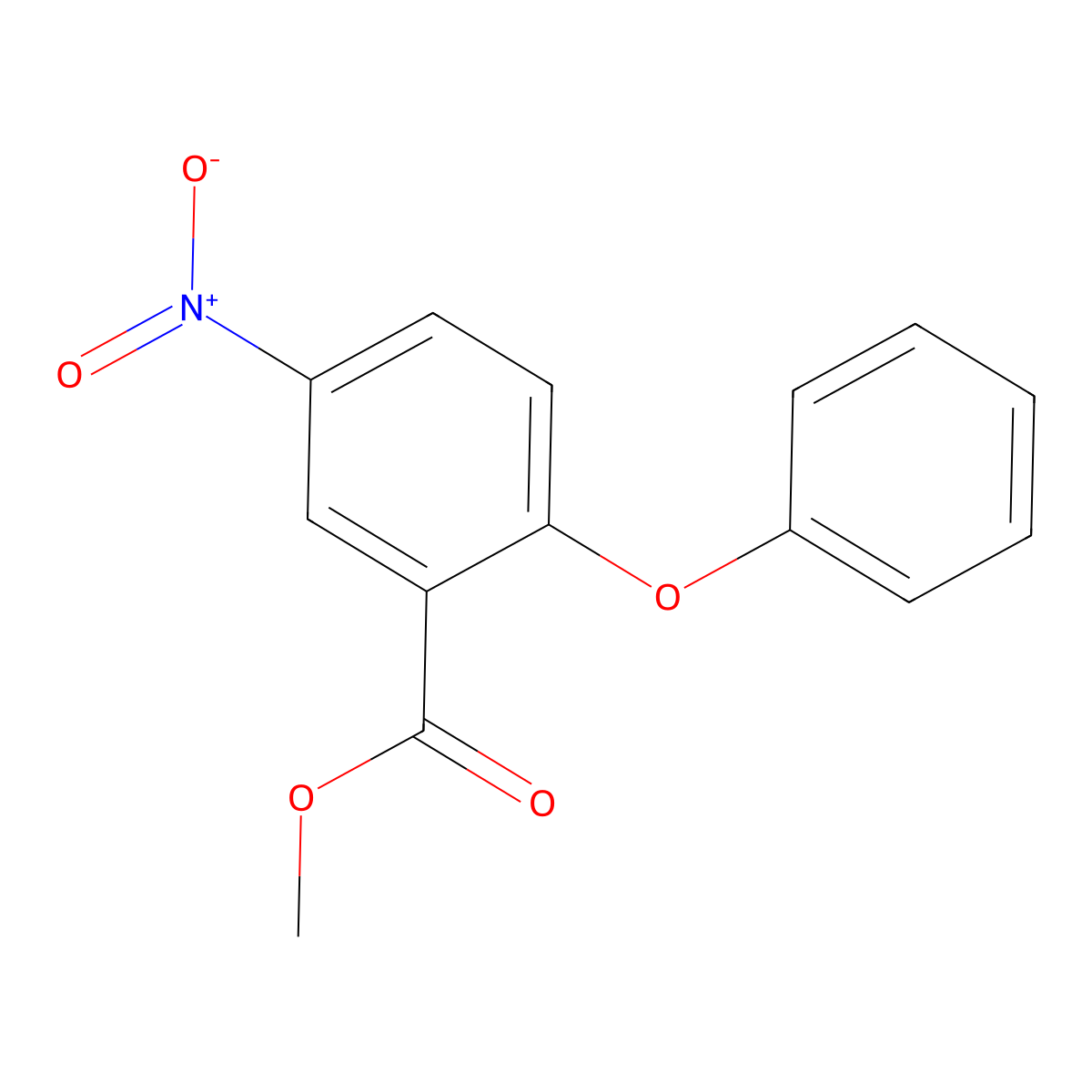 Methyl 5-nitro-2-phenoxybenzoate molecular structure, CAS 346704-90-3