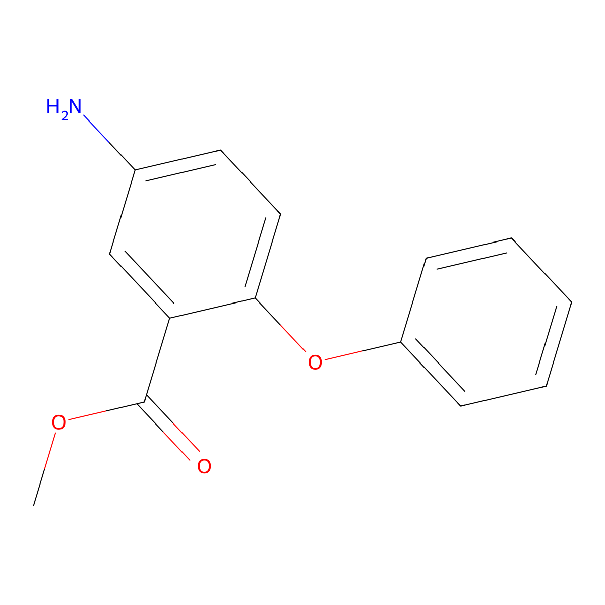 Methyl 5-amino-2-phenoxybenzoate molecular structure, CAS 346704-91-4