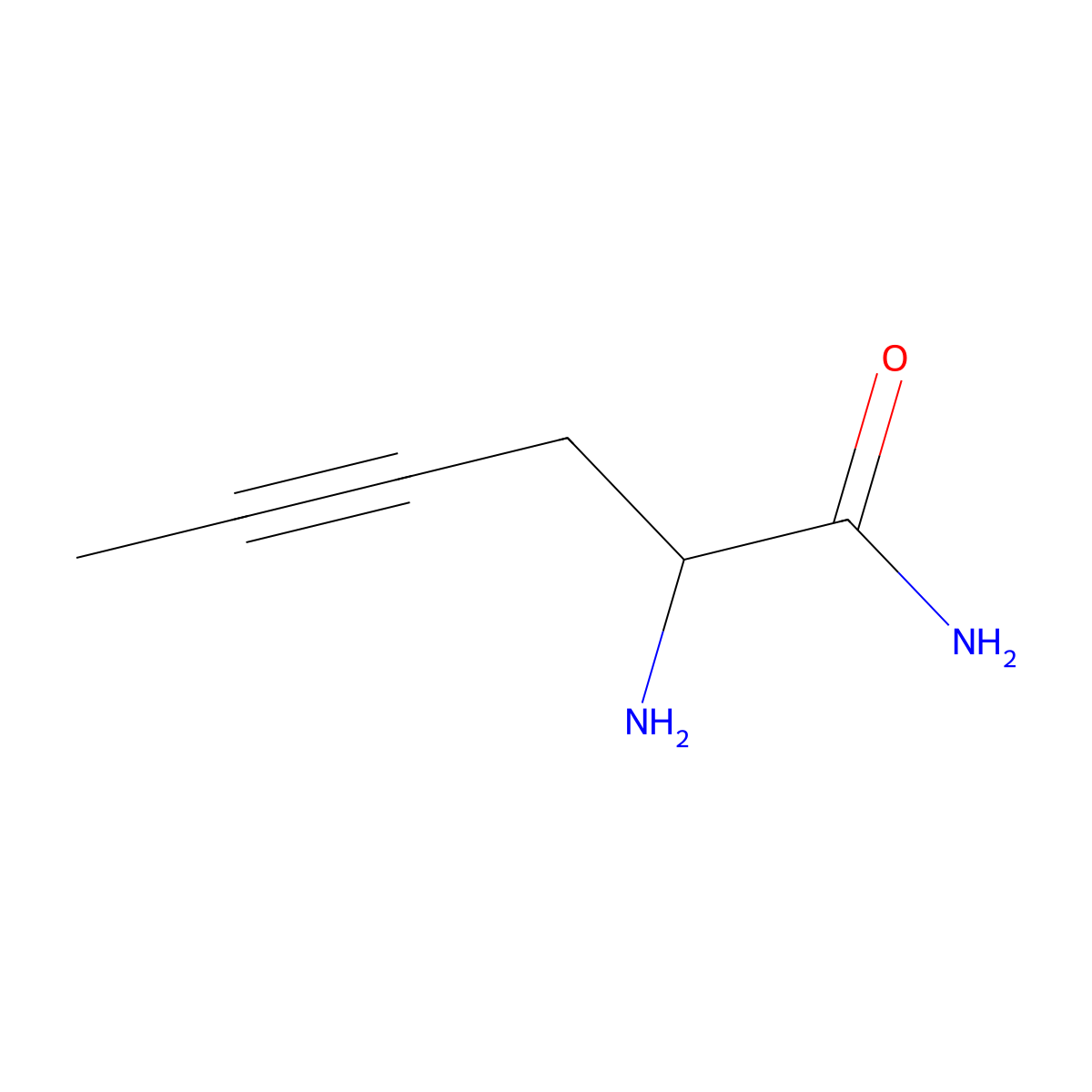 2-Aminohex-4-ynamide molecular structure, CAS 346707-79-7