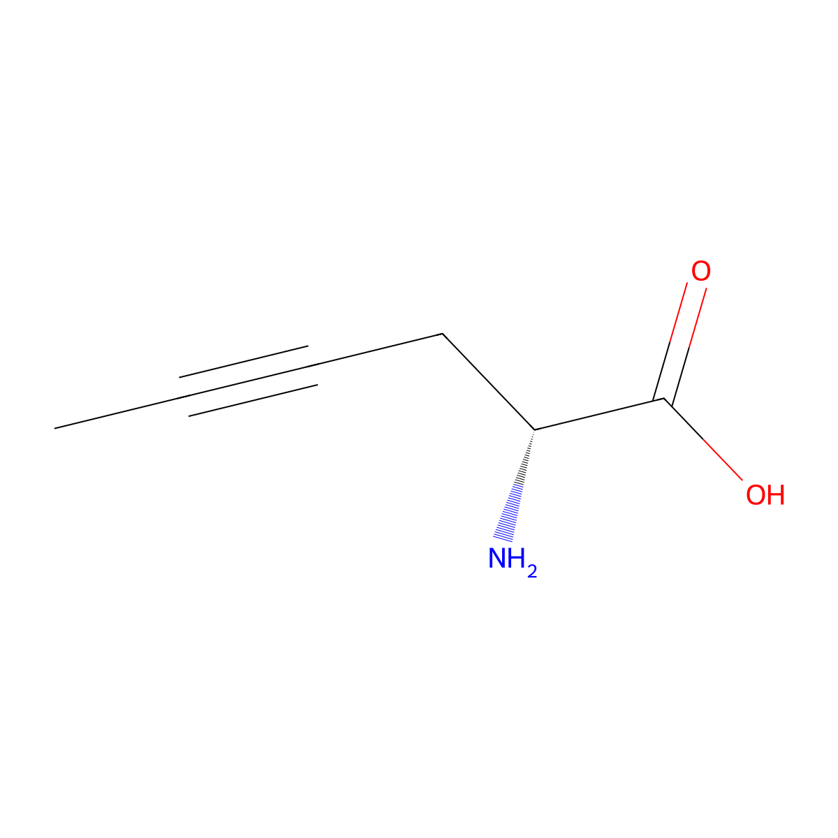 (2R)-2-aminohex-4-ynoic acid molecular structure, CAS 346707-82-2