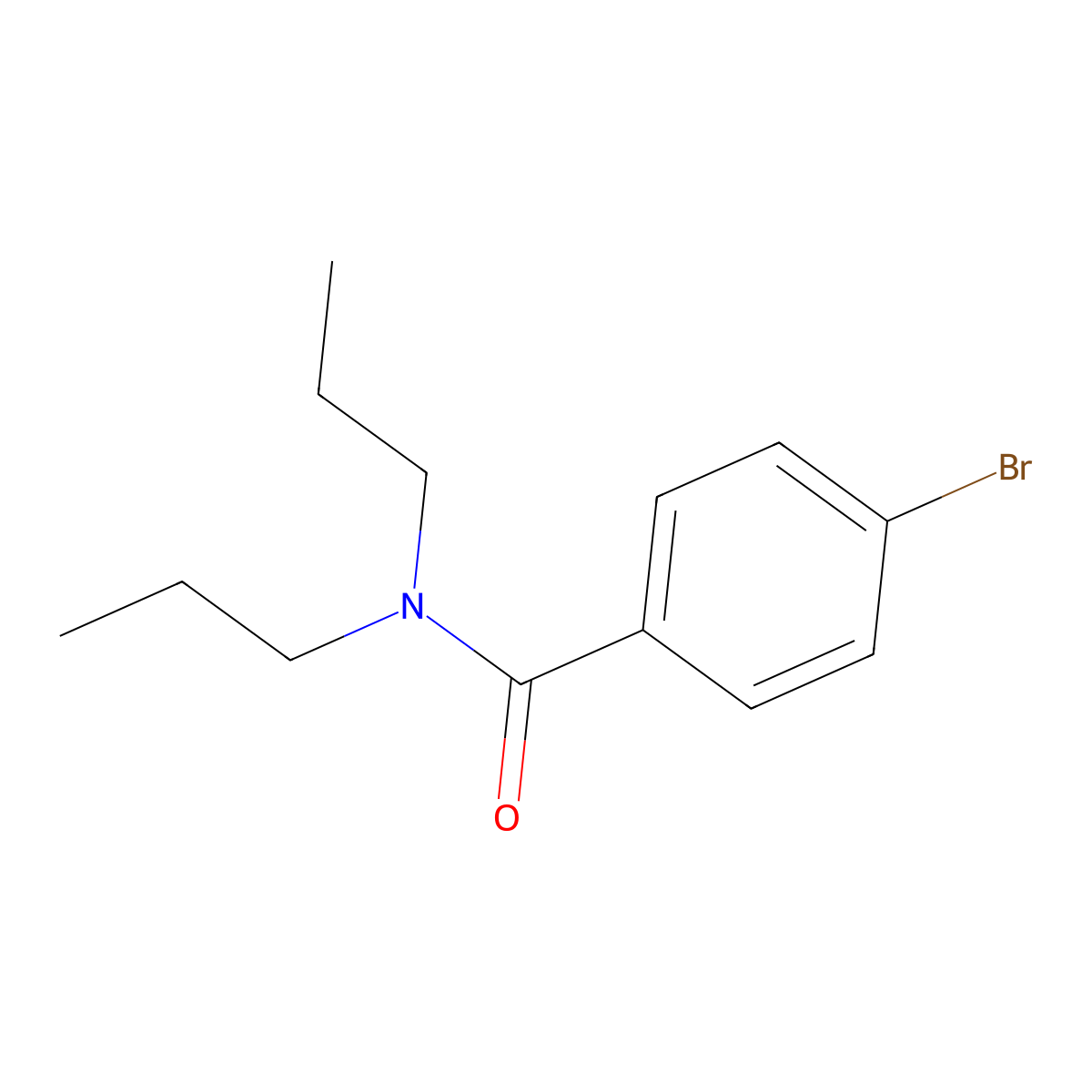 4-bromo-N,N-dipropylbenzamide molecular structure, CAS 346708-50-7