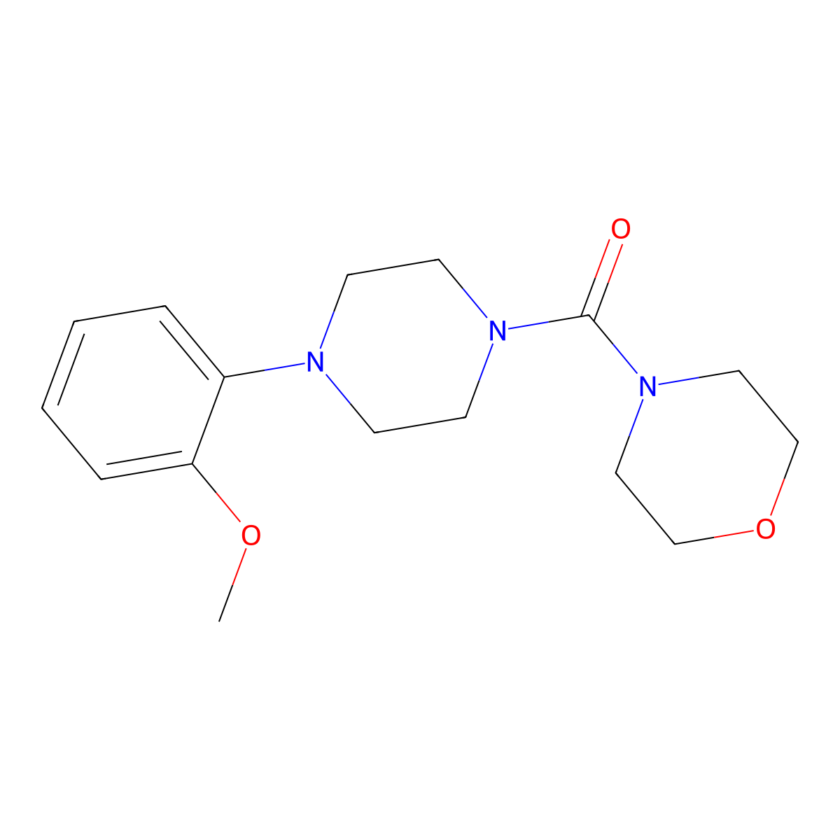 [4-(2-Methoxyphenyl)piperazin-1-yl]-morpholin-4-ylmethanone molecular structure, CAS 346713-69-7