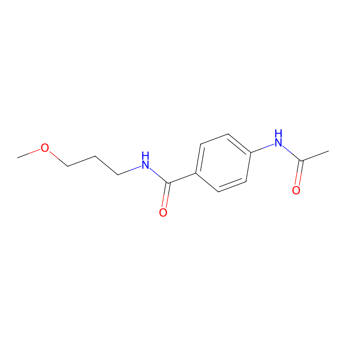 4-acetamido-N-(3-methoxypropyl)benzamide molecular structure, CAS 346713-85-7