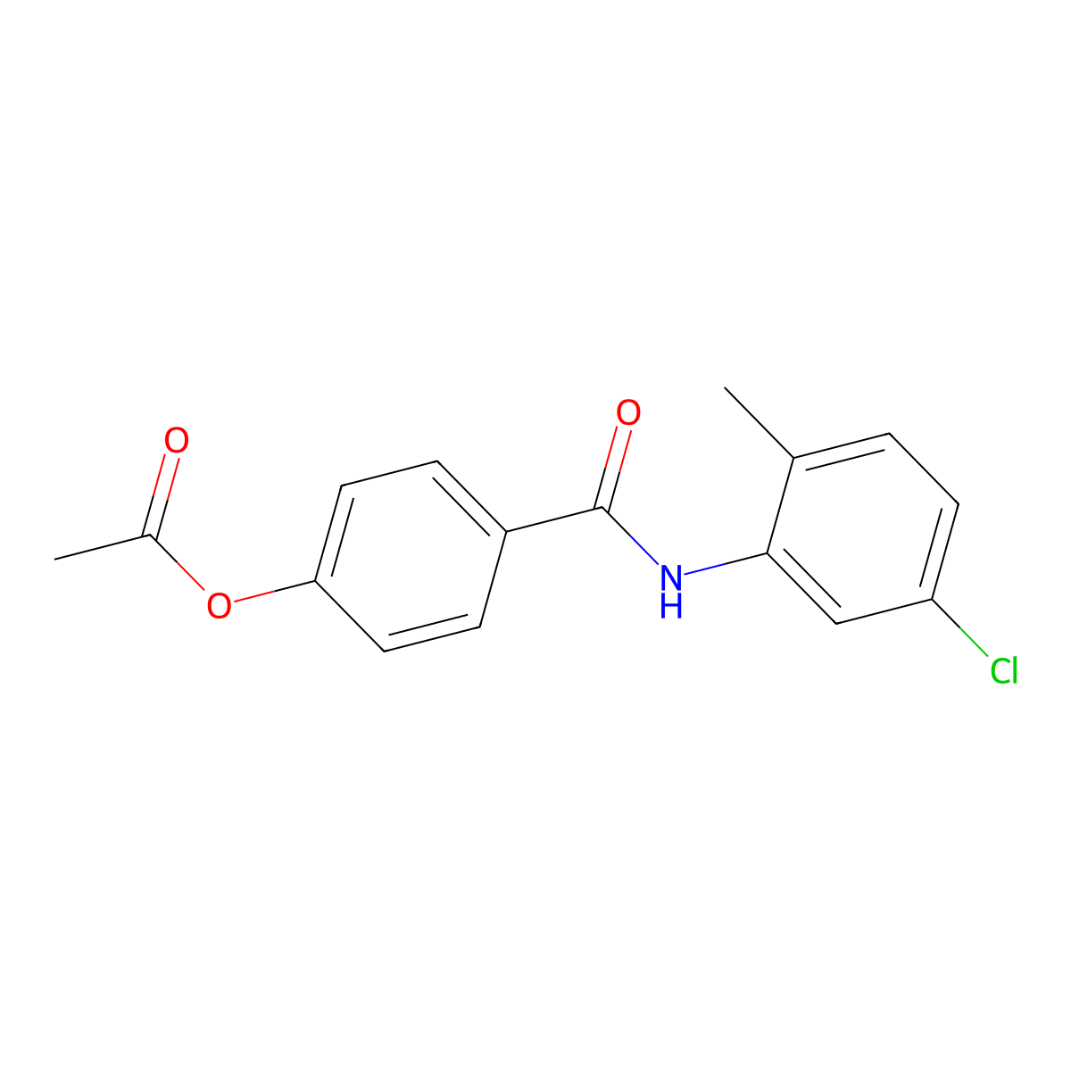 4-[(5-Chloro-2-methylphenyl)carbamoyl]phenyl acetate molecular structure, CAS 346714-01-0