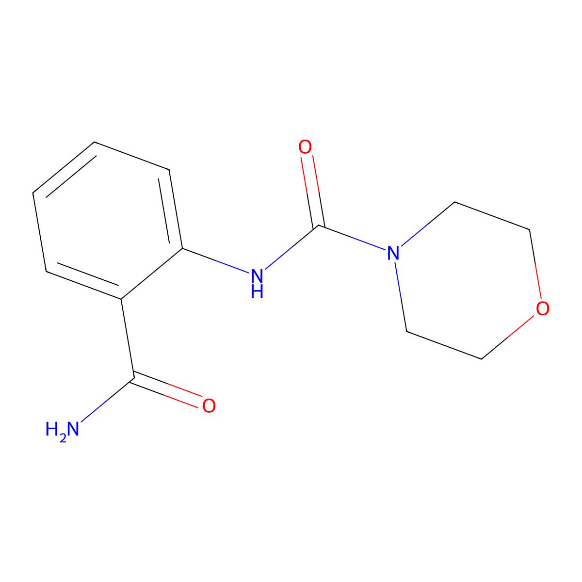 N-(2-carbamoylphenyl)morpholine-4-carboxamide molecular structure, CAS 346714-05-4