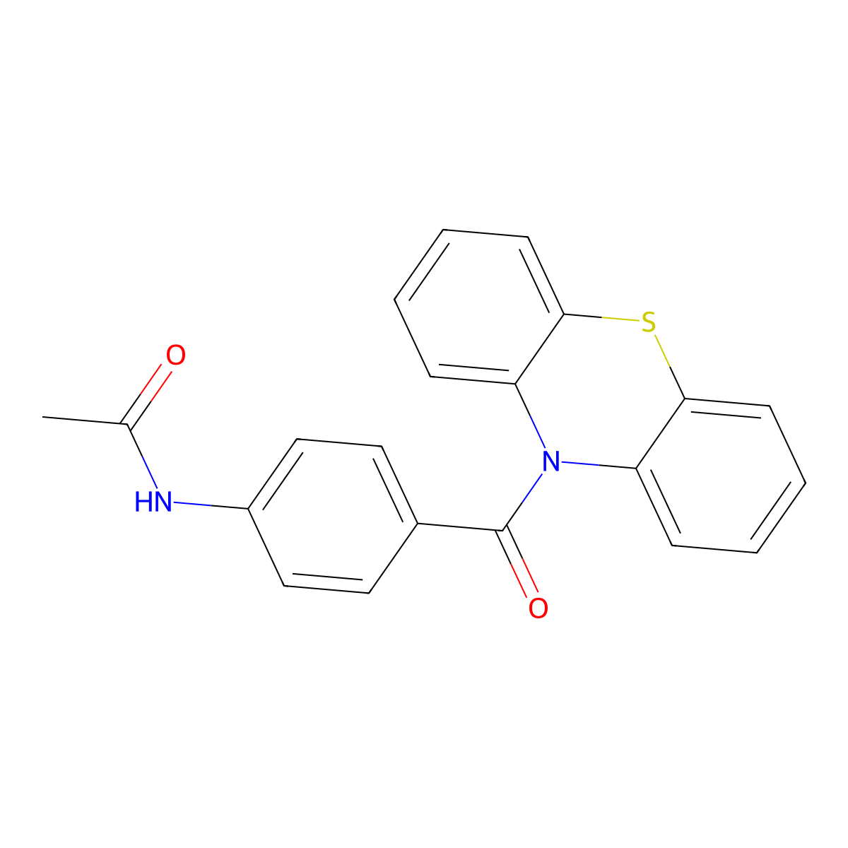 N-[4-(phenothiazine-10-carbonyl)phenyl]acetamide molecular structure, CAS 346714-12-3