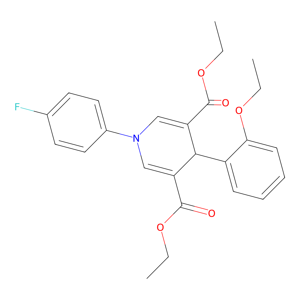 Diethyl 4-(2-ethoxyphenyl)-1-(4-fluorophenyl)-1,4-dihydropyridine-3,5-dicarboxylate molecular structure, CAS 346715-98-8