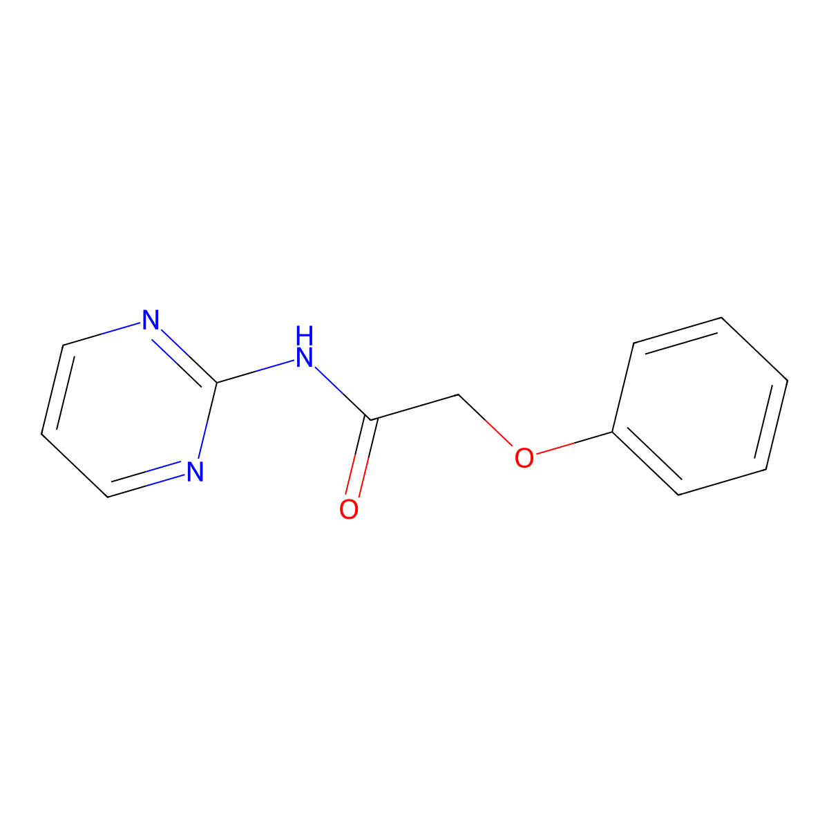 2-phenoxy-N-pyrimidin-2-ylacetamide molecular structure, CAS 346718-71-6