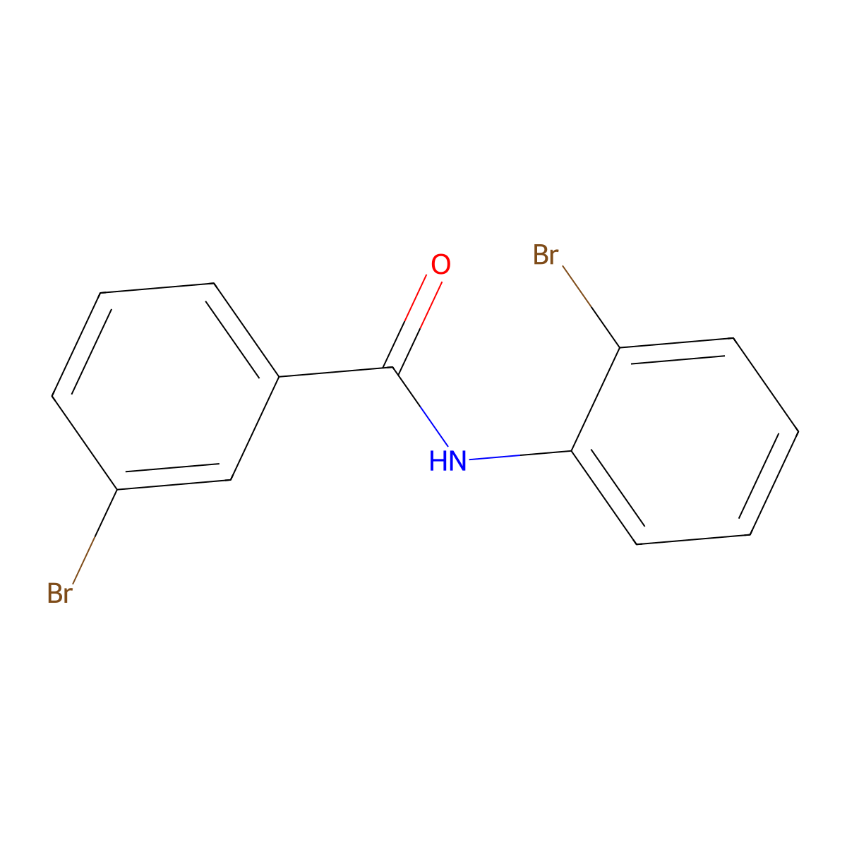 3-bromo-N-(2-bromophenyl)benzamide molecular structure, CAS 346718-81-8
