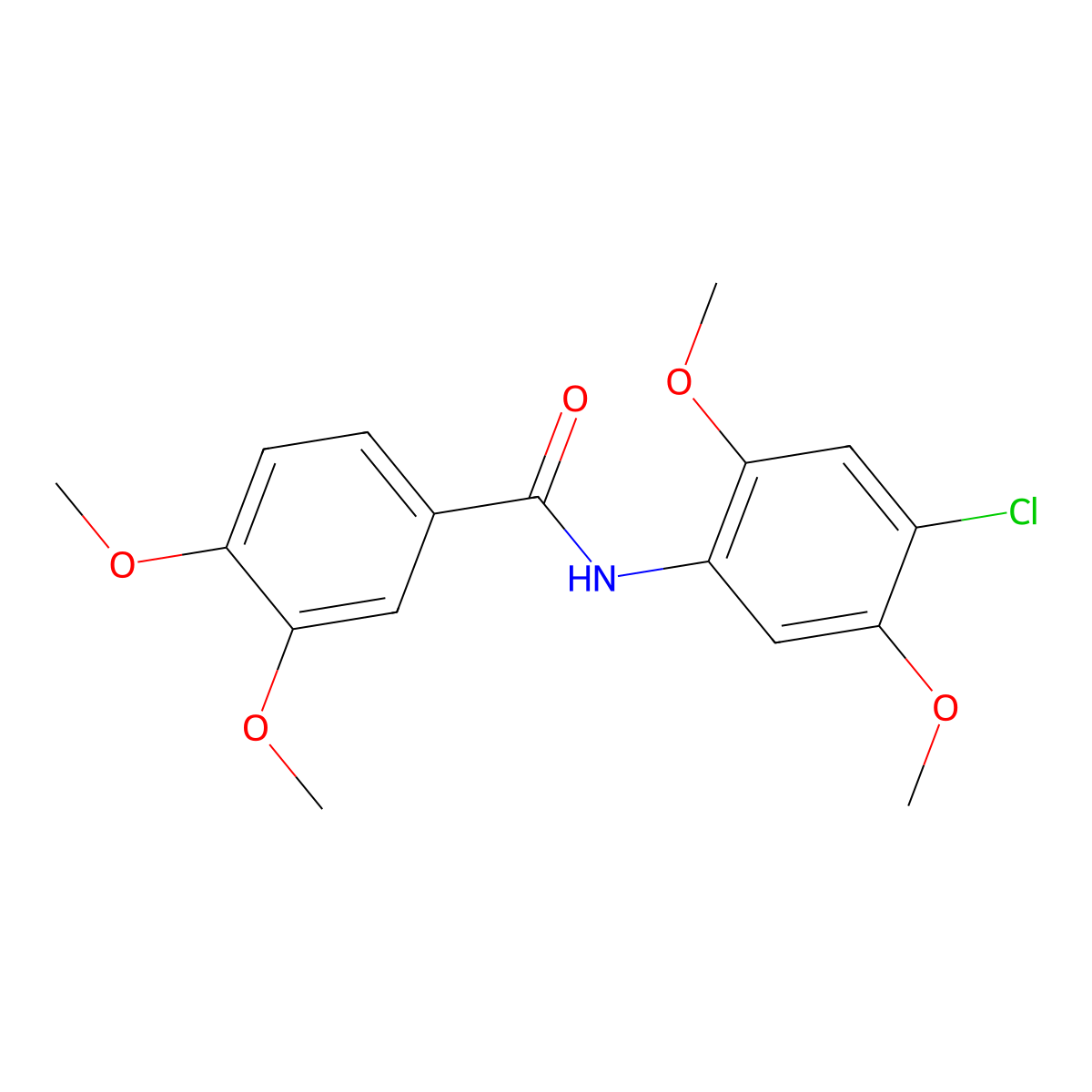 N-(4-chloro-2,5-dimethoxyphenyl)-3,4-dimethoxybenzamide molecular structure, CAS 346718-83-0