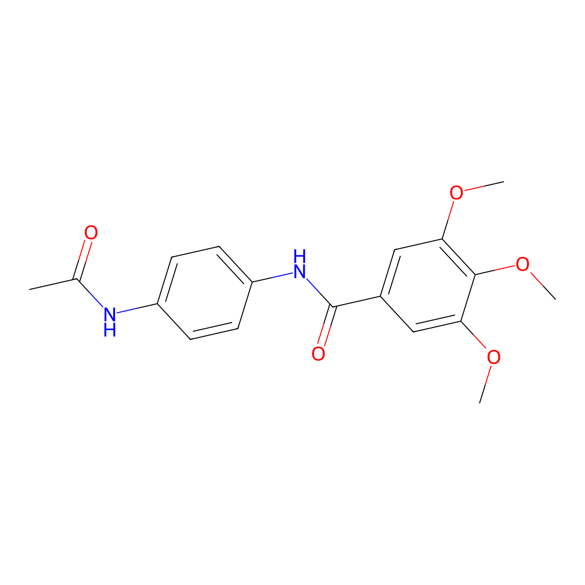 N-(4-acetamidophenyl)-3,4,5-trimethoxybenzamide molecular structure, CAS 346718-84-1