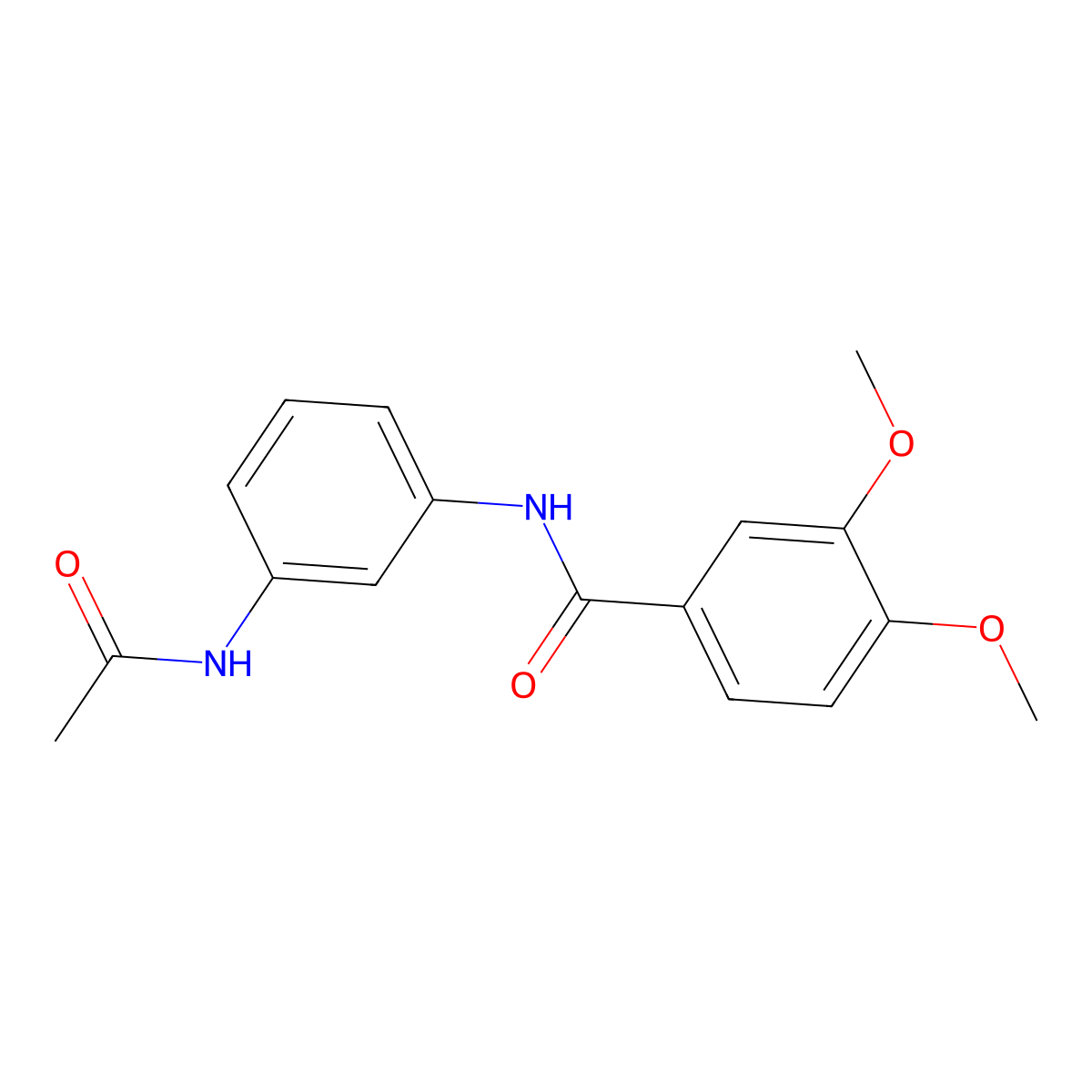 N-[3-(acetylamino)phenyl]-3,4-dimethoxybenzamide molecular structure, CAS 346718-85-2