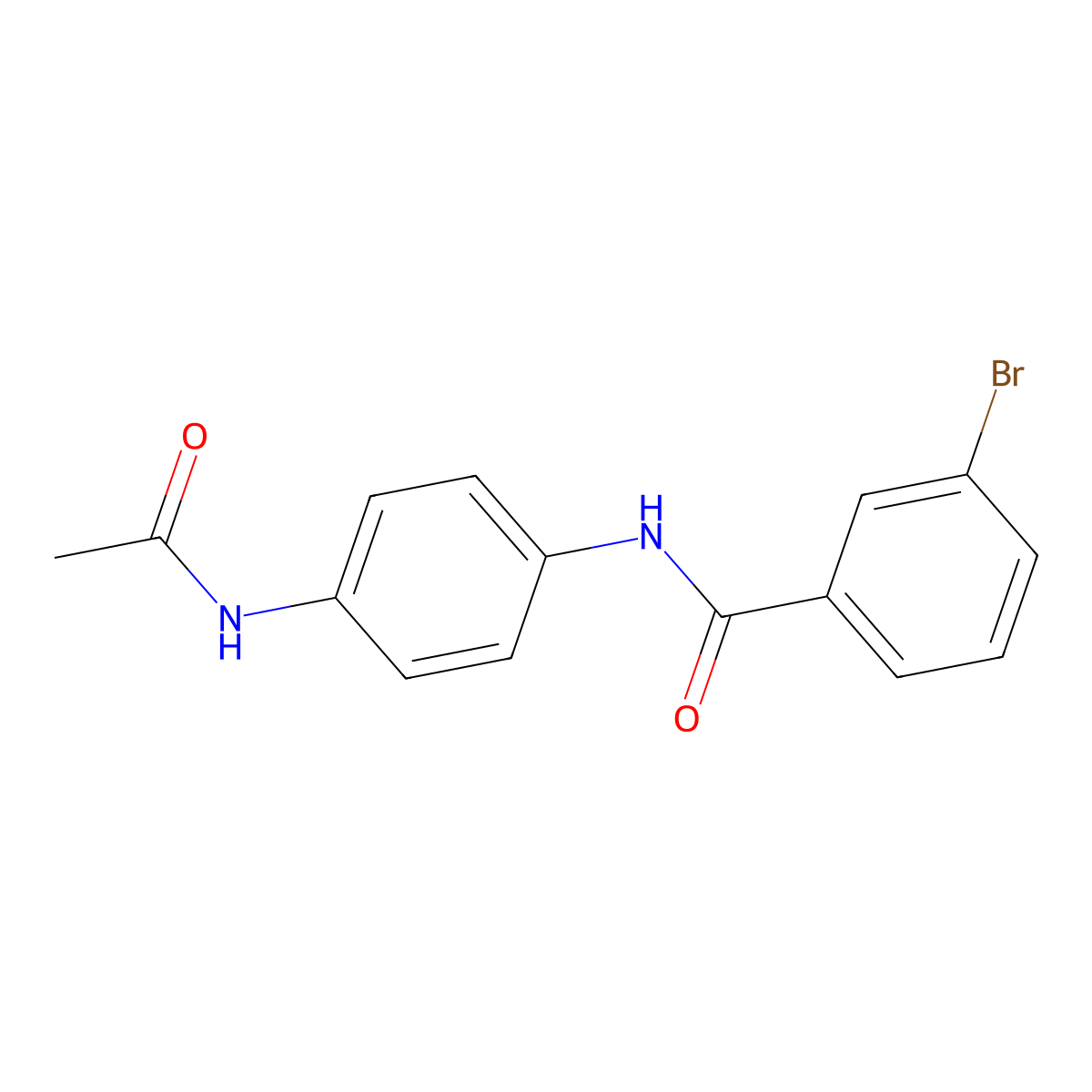 N-[4-(acetylamino)phenyl]-3-bromobenzamide molecular structure, CAS 346719-01-5