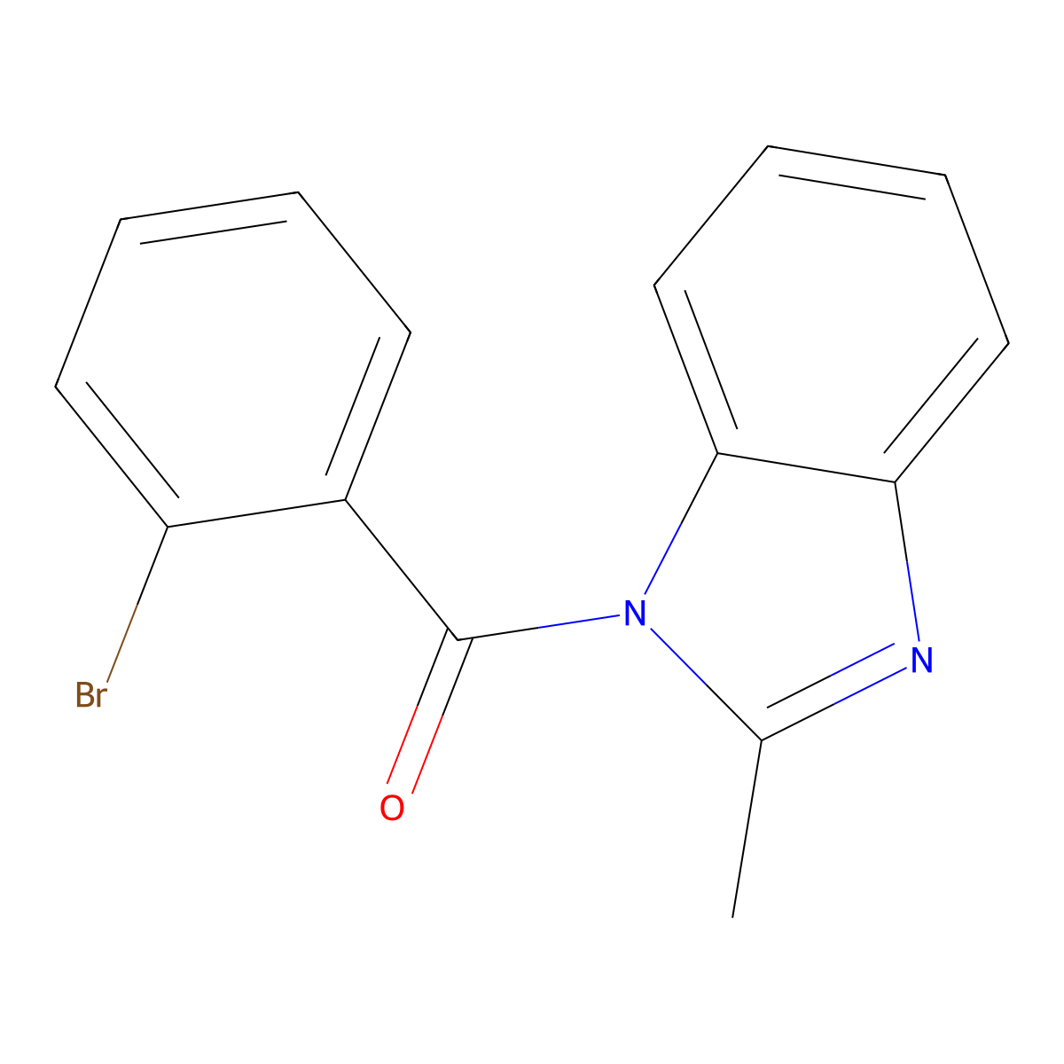 (2-Bromophenyl)-(2-methylbenzimidazol-1-yl)methanone molecular structure, CAS 346719-04-8