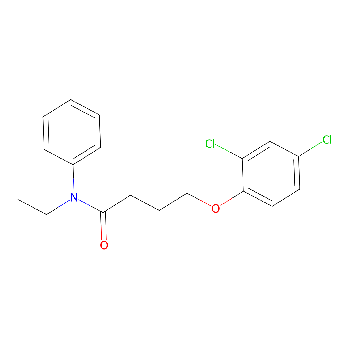 4-(2,4-dichlorophenoxy)-N-ethyl-N-phenylbutanamide molecular structure, CAS 346719-19-5