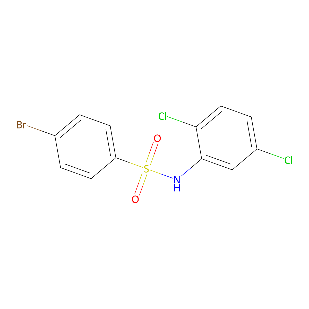 4-bromo-N-(2,5-dichlorophenyl)benzenesulfonamide molecular structure, CAS 346719-20-8