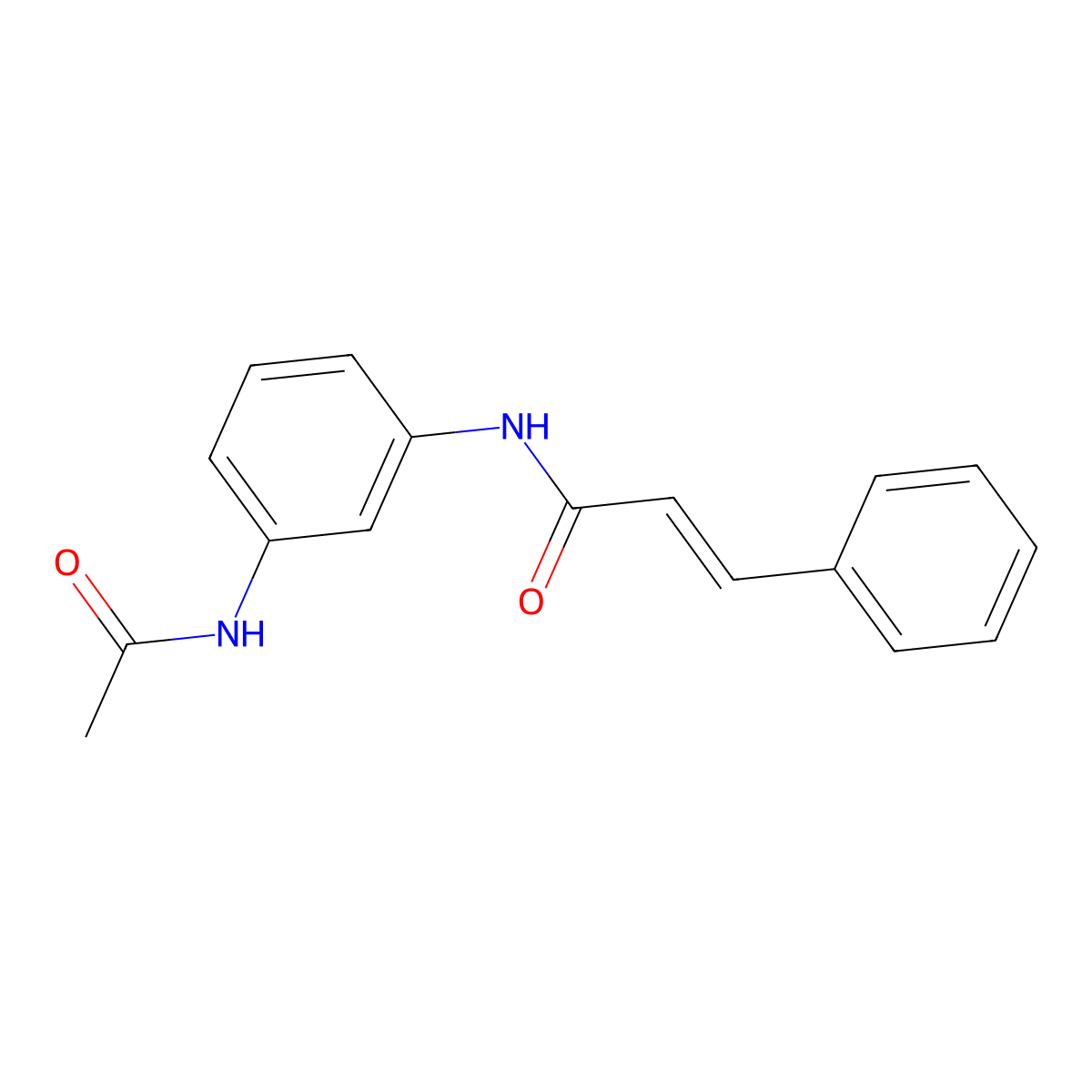 N-(3-acetamidophenyl)-3-phenylprop-2-enamide molecular structure, CAS 346719-24-2