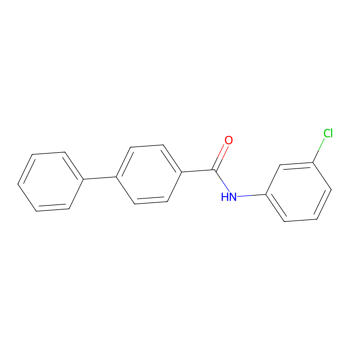 N-(3-chlorophenyl)-4-phenylbenzamide molecular structure, CAS 346719-30-0