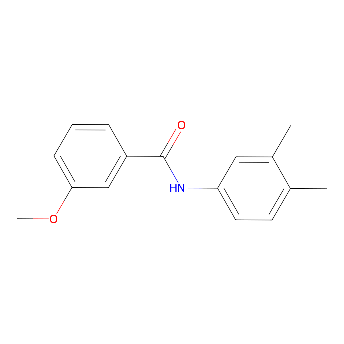 N-(3,4-dimethylphenyl)-3-methoxybenzamide molecular structure, CAS 346719-32-2