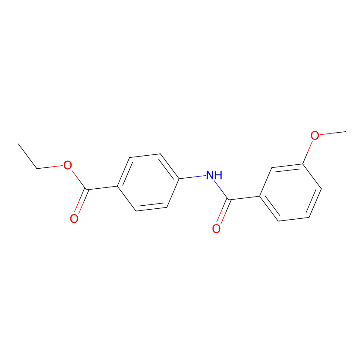 Ethyl 4-[(3-methoxybenzoyl)amino]benzoate molecular structure, CAS 346719-47-9