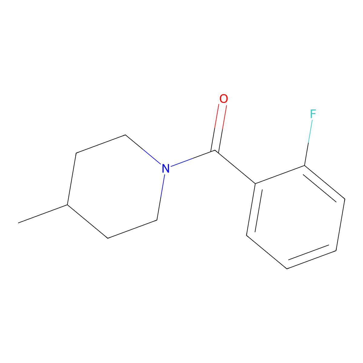 1-(2-Fluorobenzoyl)-4-methylpiperidine molecular structure, CAS 346719-56-0