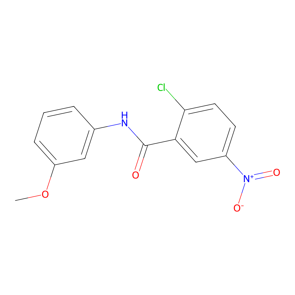 2-chloro-N-(3-methoxyphenyl)-5-nitrobenzamide molecular structure, CAS 346719-93-5