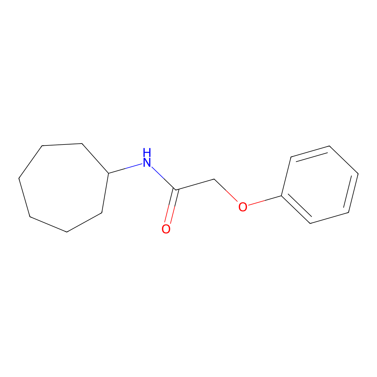 N-cycloheptyl-2-phenoxyacetamide molecular structure, CAS 346719-97-9