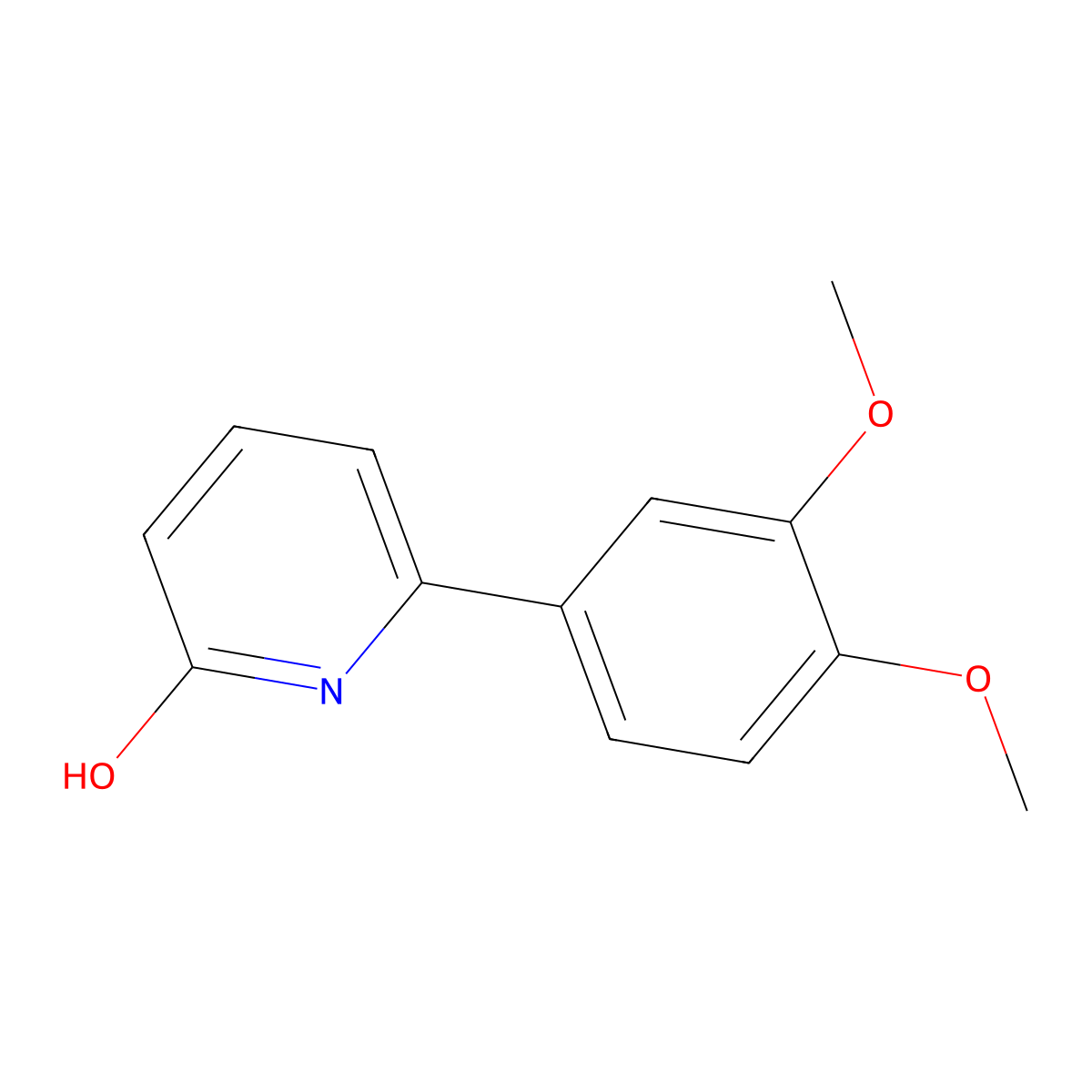 6-(3,4-Dimethoxyphenyl)pyridin-2(1H)-one molecular structure, CAS 34672-75-8