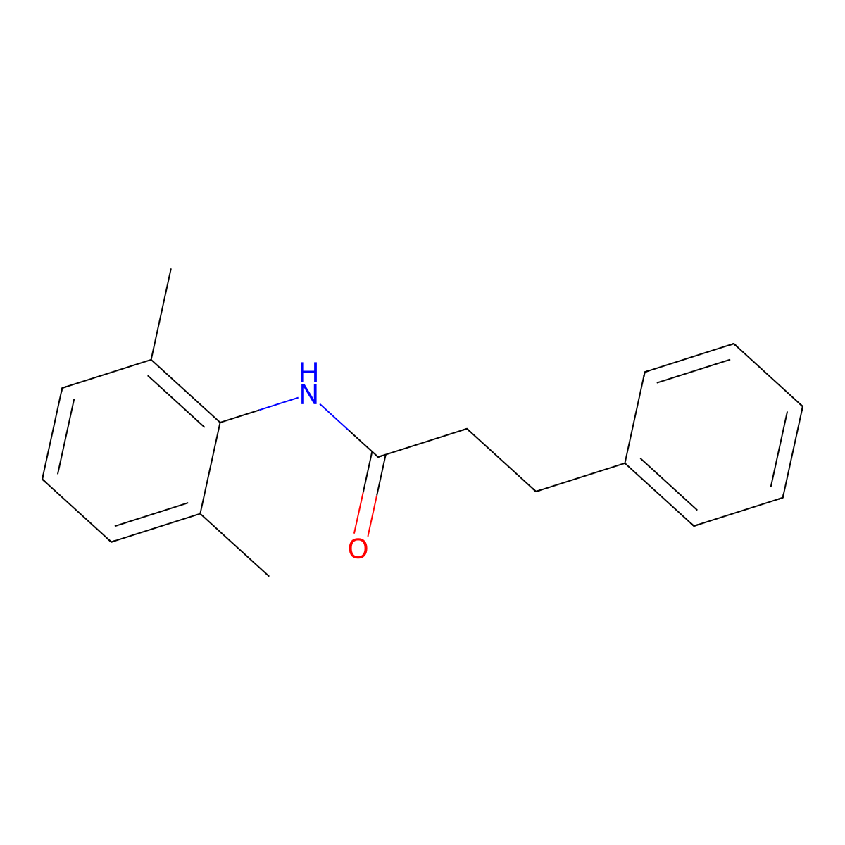 N-(2,6-dimethylphenyl)-3-phenylpropanamide molecular structure, CAS 346720-08-9