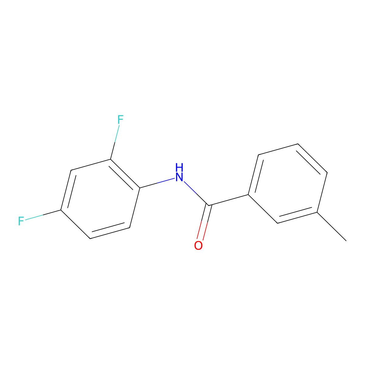 N-(2,4-difluorophenyl)-3-methylbenzamide molecular structure, CAS 346720-21-6