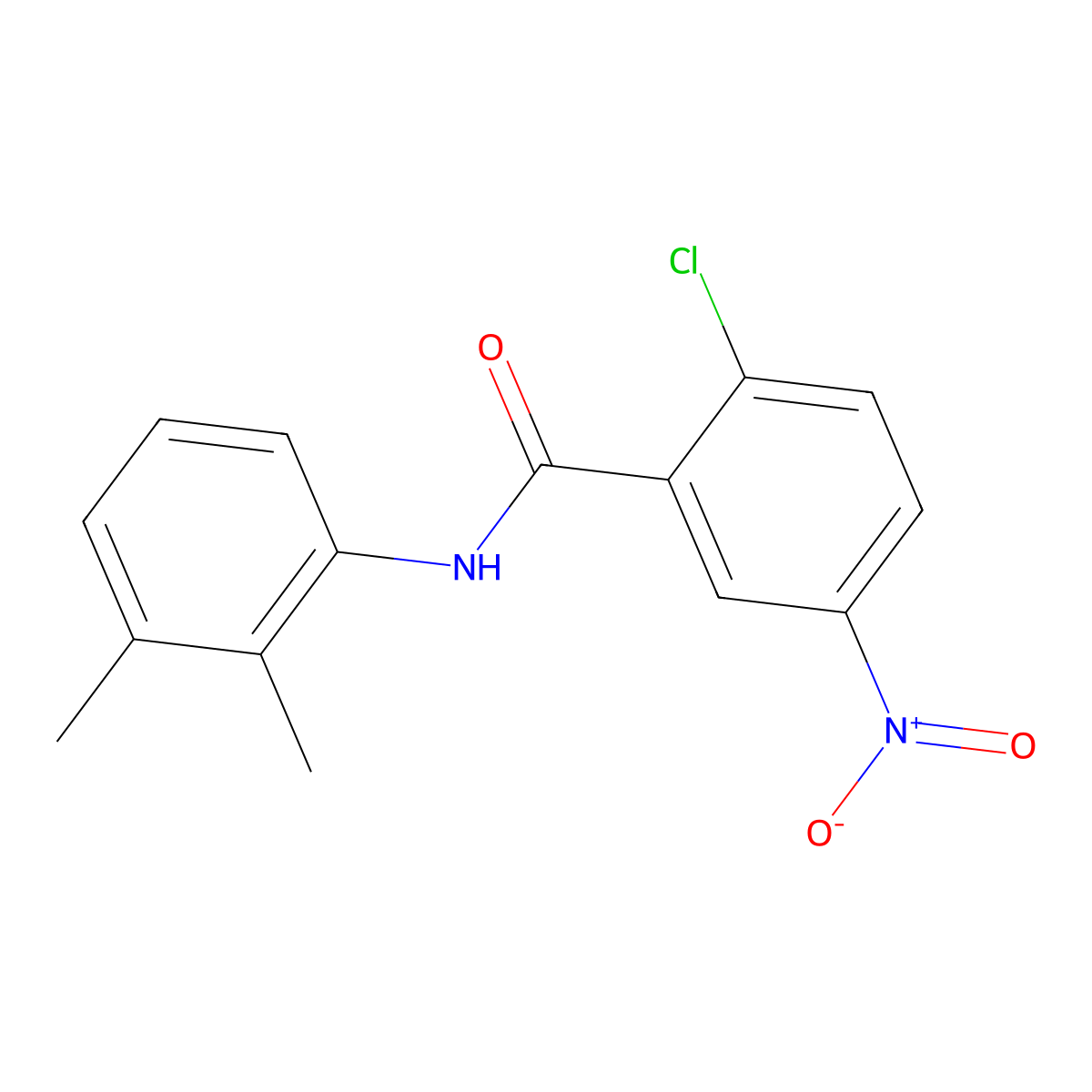 2-chloro-N-(2,3-dimethylphenyl)-5-nitrobenzamide molecular structure, CAS 346720-38-5