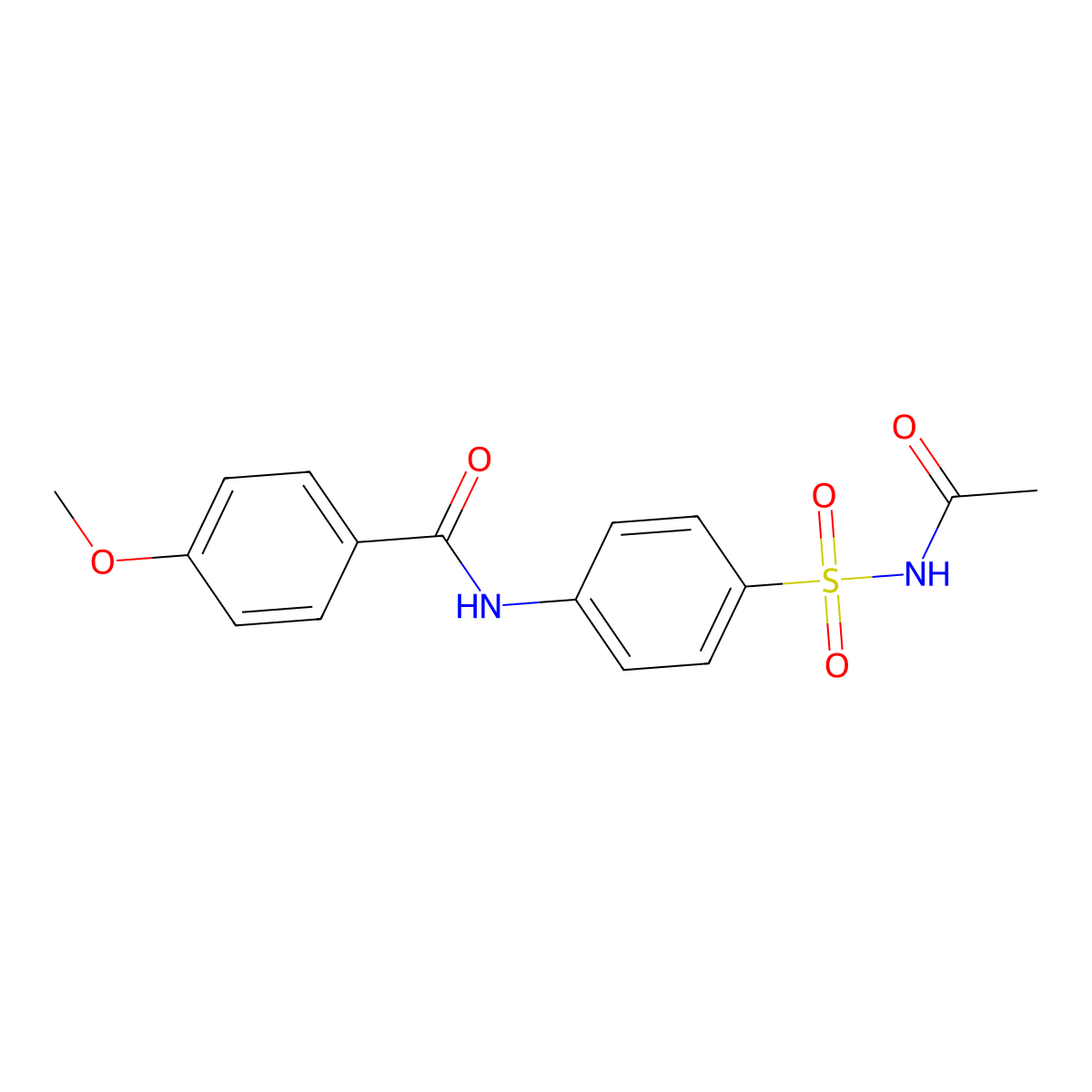 N-[4-(acetylsulfamoyl)phenyl]-4-methoxybenzamide molecular structure, CAS 346720-40-9
