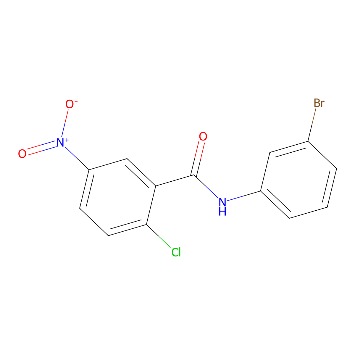 N-(3-bromophenyl)-2-chloro-5-nitrobenzamide molecular structure, CAS 346720-42-1