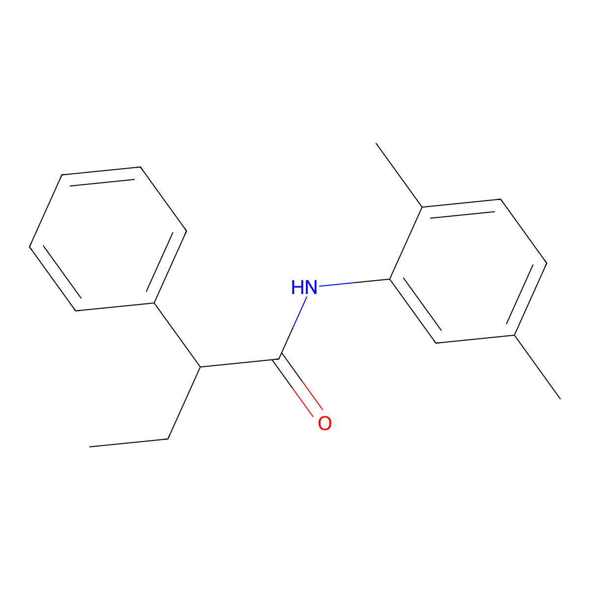 N-(2,5-dimethylphenyl)-2-phenylbutanamide molecular structure, CAS 346720-44-3