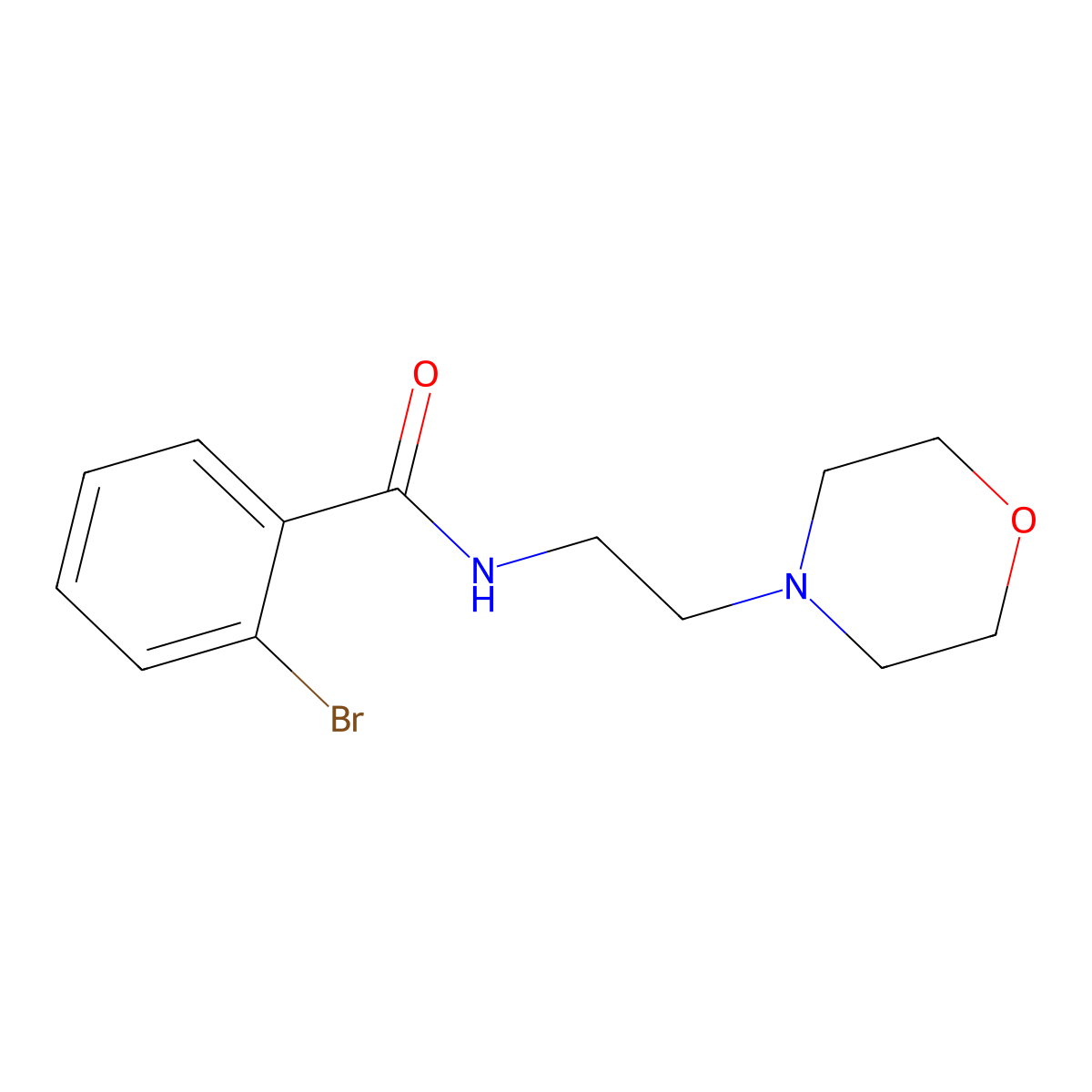 2-bromo-N-(2-morpholin-4-ylethyl)benzamide molecular structure, CAS 346720-47-6