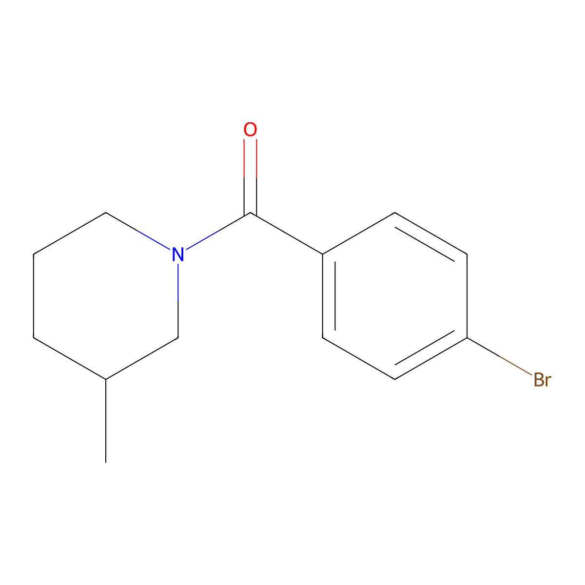 1-(4-Bromobenzoyl)-3-methylpiperidine molecular structure, CAS 346720-48-7