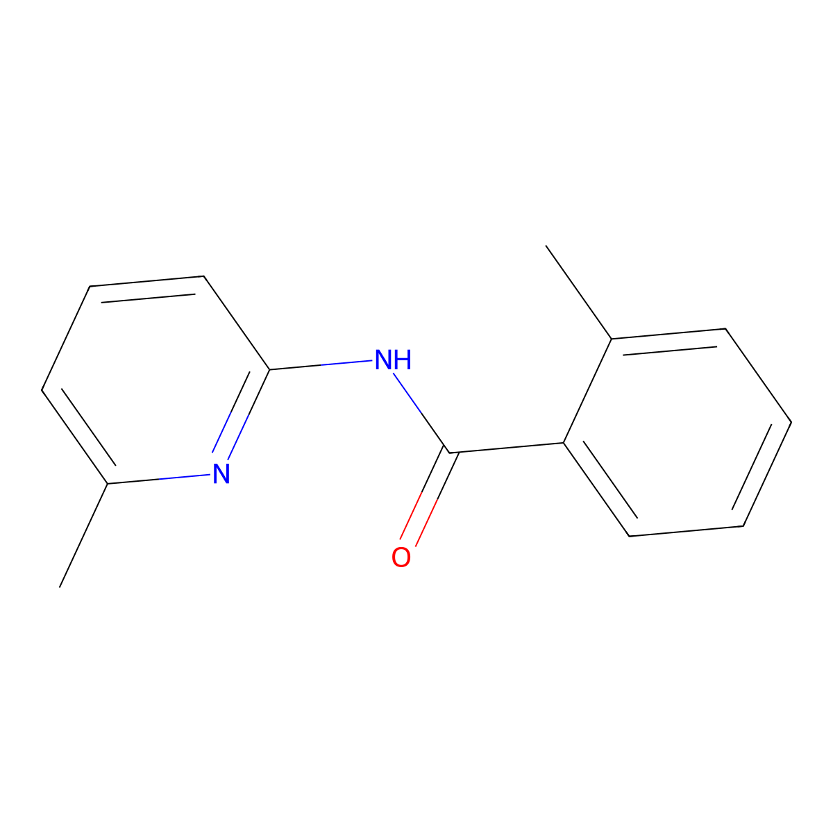 2-methyl-N-(6-methylpyridin-2-yl)benzamide molecular structure, CAS 346720-49-8