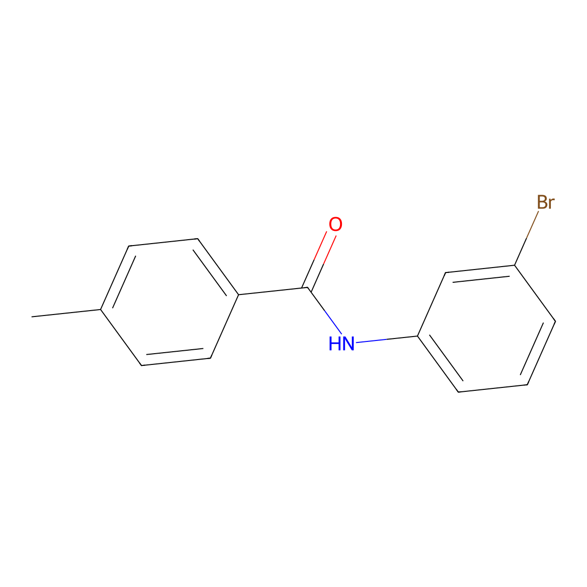 N-(3-bromophenyl)-4-methylbenzamide molecular structure, CAS 346720-55-6