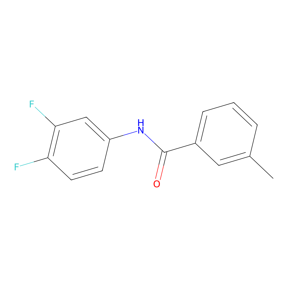 N-(3,4-difluorophenyl)-3-methylbenzamide molecular structure, CAS 346720-59-0