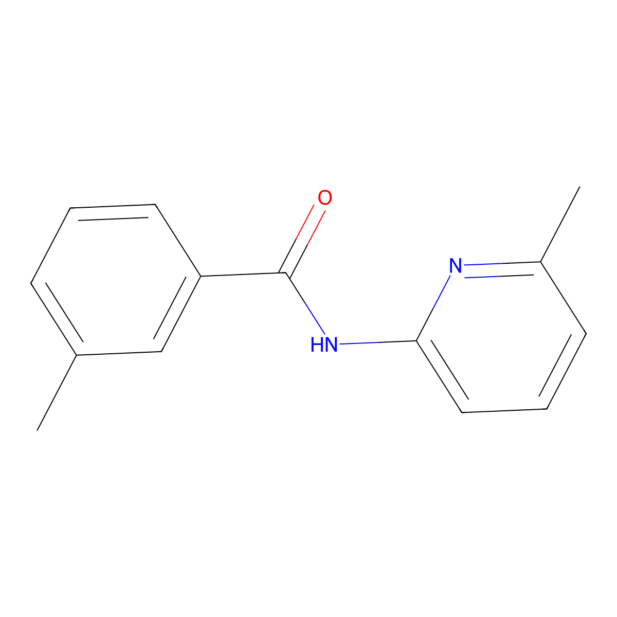 3-Methyl-N-(6-methyl-2-pyridinyl)benzamide molecular structure, CAS 346720-66-9