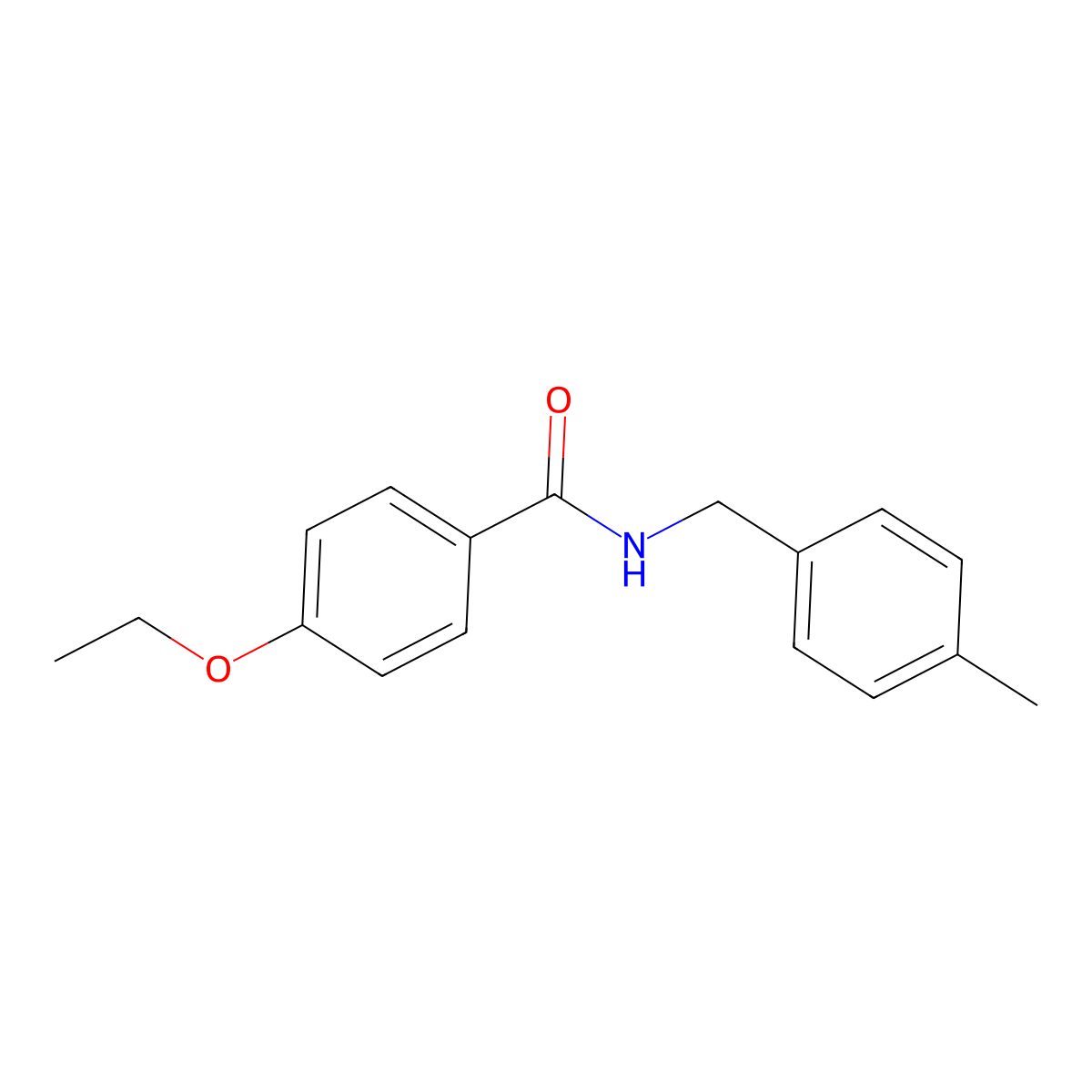 4-ethoxy-N-[(4-methylphenyl)methyl]benzamide molecular structure, CAS 346720-69-2