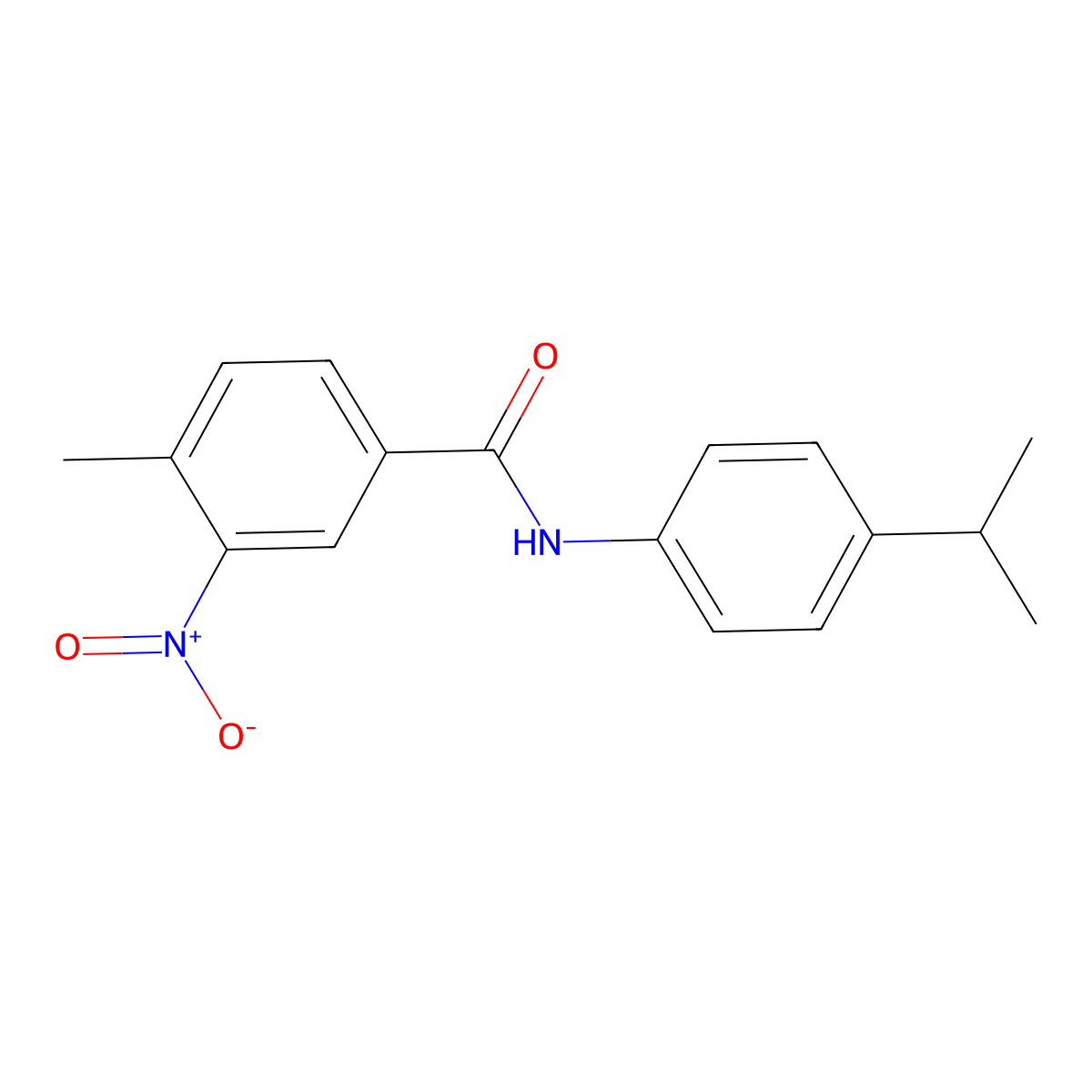 3-nitro-N-(4-isopropylphenyl)-4-methylbenzamide molecular structure, CAS 346720-76-1
