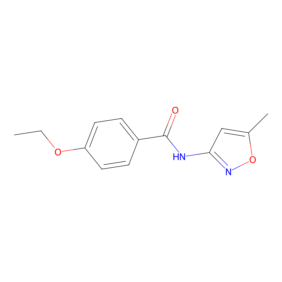 4-ethoxy-N-(5-methyl-3-isoxazolyl)benzamide molecular structure, CAS 346720-95-4