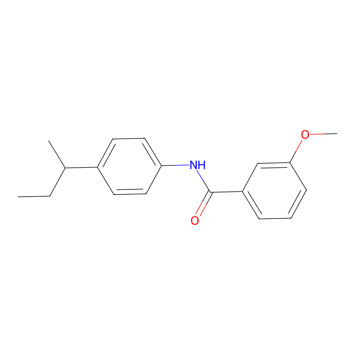 N-(4-sec-butylphenyl)-3-methoxybenzamide molecular structure, CAS 346721-64-0
