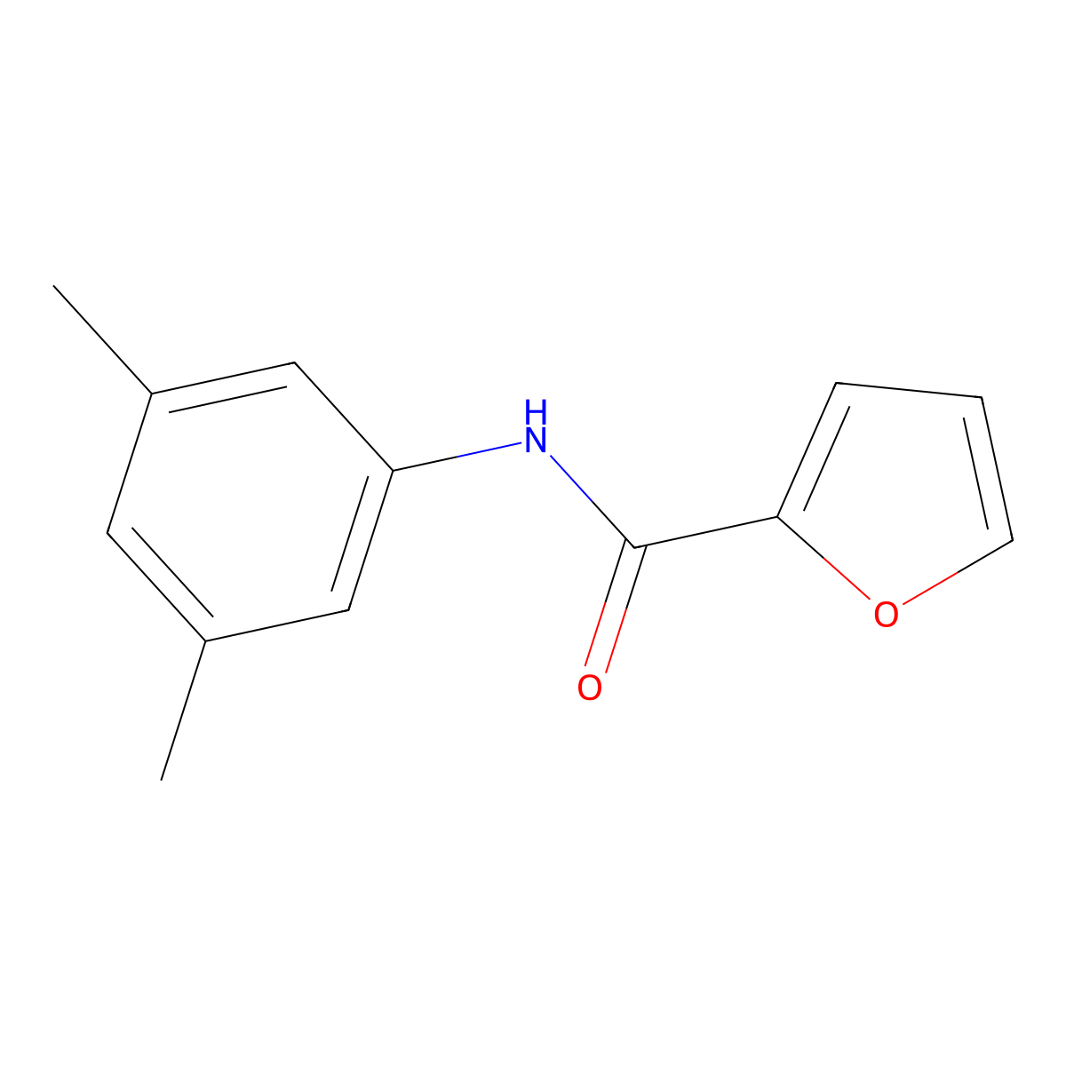 N-(3,5-dimethylphenyl)furan-2-carboxamide molecular structure, CAS 346721-76-4