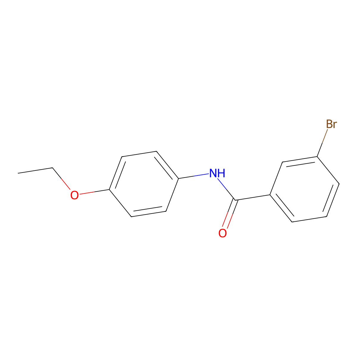 3-bromo-N-(4-ethoxyphenyl)benzamide molecular structure, CAS 346721-78-6