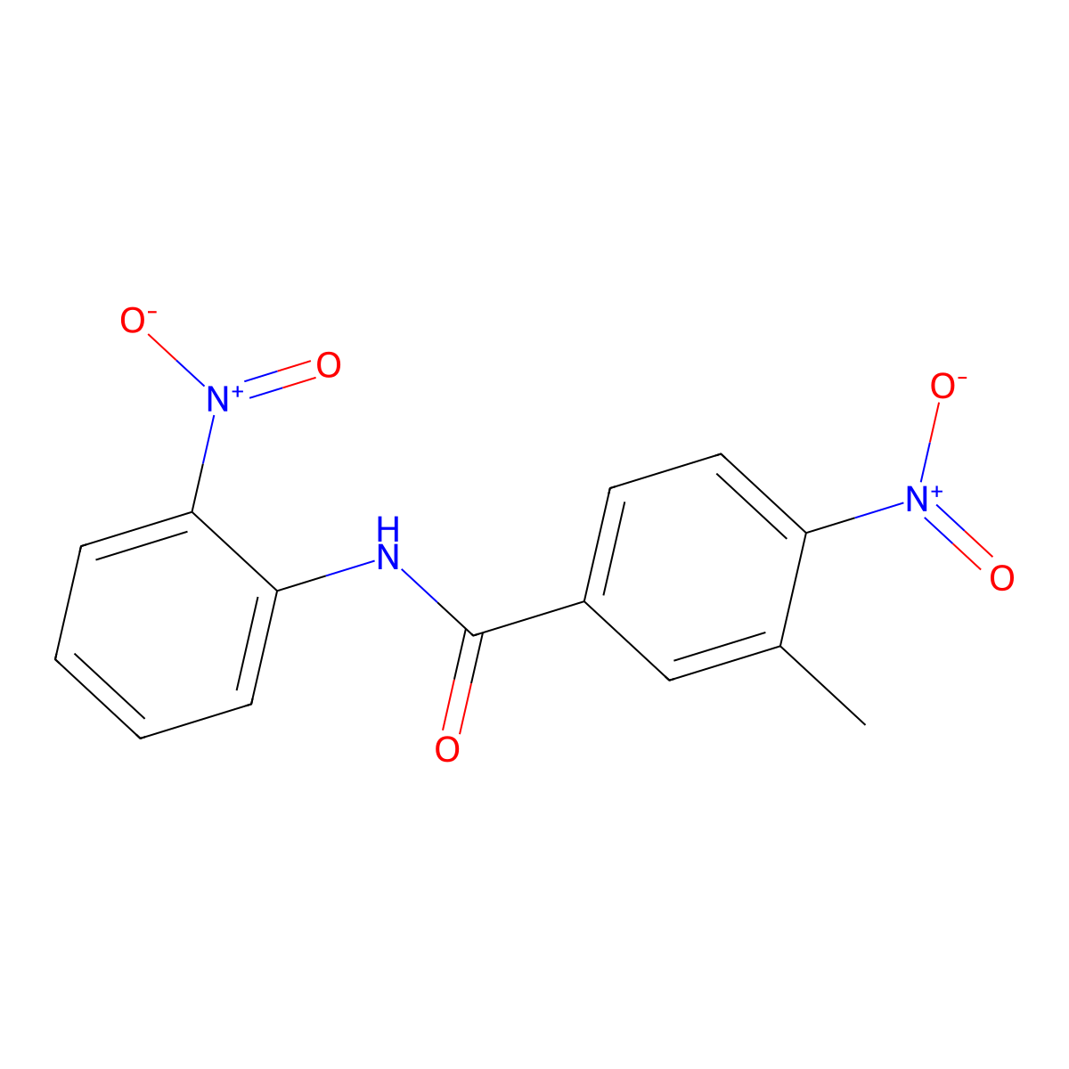 3-methyl-4-nitro-N-(2-nitrophenyl)benzamide molecular structure, CAS 346721-83-3